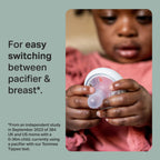 Buy now Tommee Tippee Breast-Like Pacifier, 0-6 Months, Symmetrical Design, Natural Breast-Like Baglet, BPA-Free Binkies, Pastel/Blue/Black, Pack of 4 at indiglob india