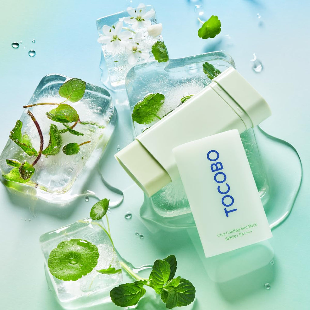 TOCOBO Cica Cooling Sun Stick SPF50+ PA++++ 1.69 fl. oz - Fermented Cica Complex, Cooling Sun Stick, Reduces Skin Temperature, Quick Soothing, Lightweight and Moisturizing Sun Stick