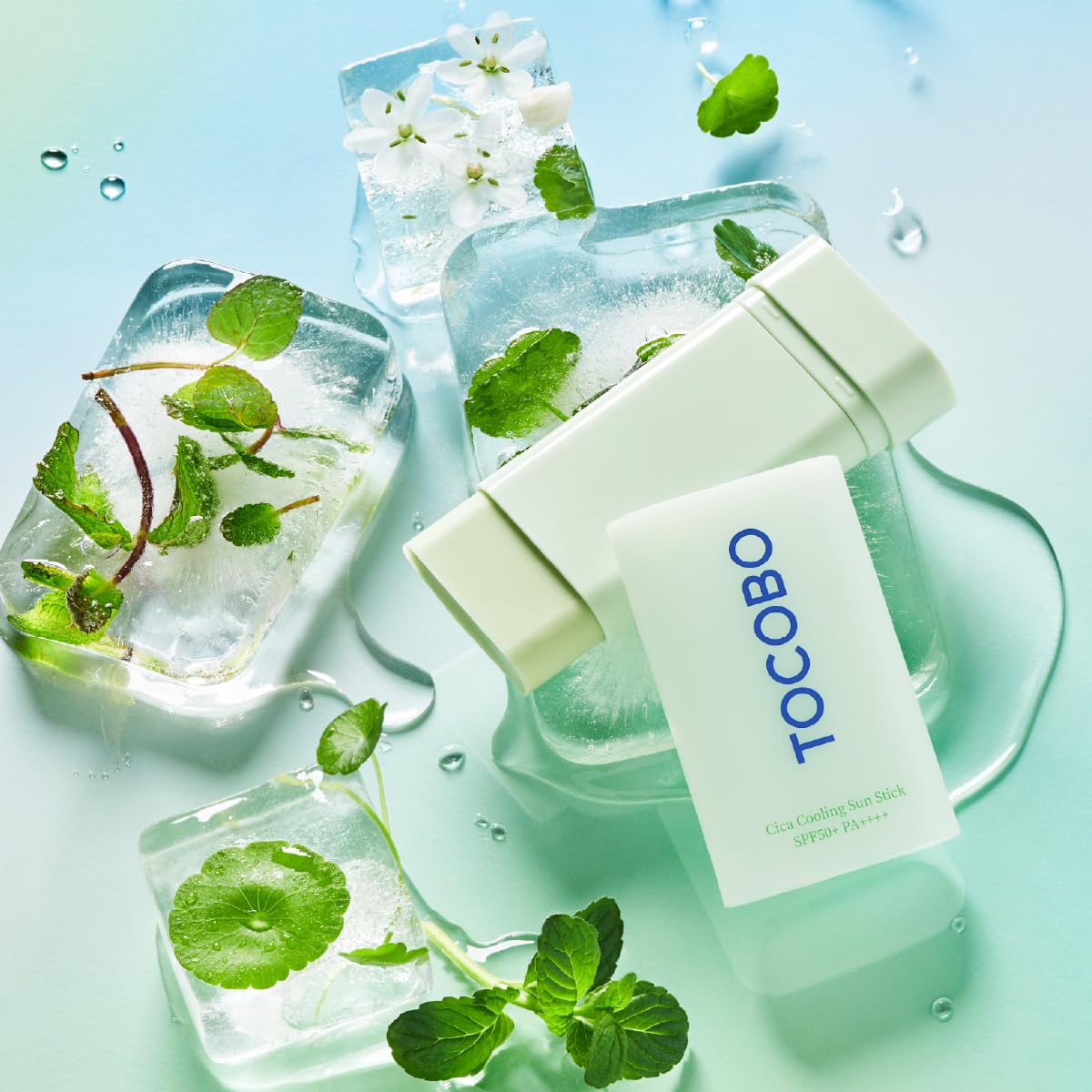 TOCOBO Cica Cooling Sun Stick SPF50+ PA++++ 1.69 fl. oz - Fermented Cica Complex, Cooling Sun Stick, Reduces Skin Temperature, Quick Soothing, Lightweight and Moisturizing Sun Stick