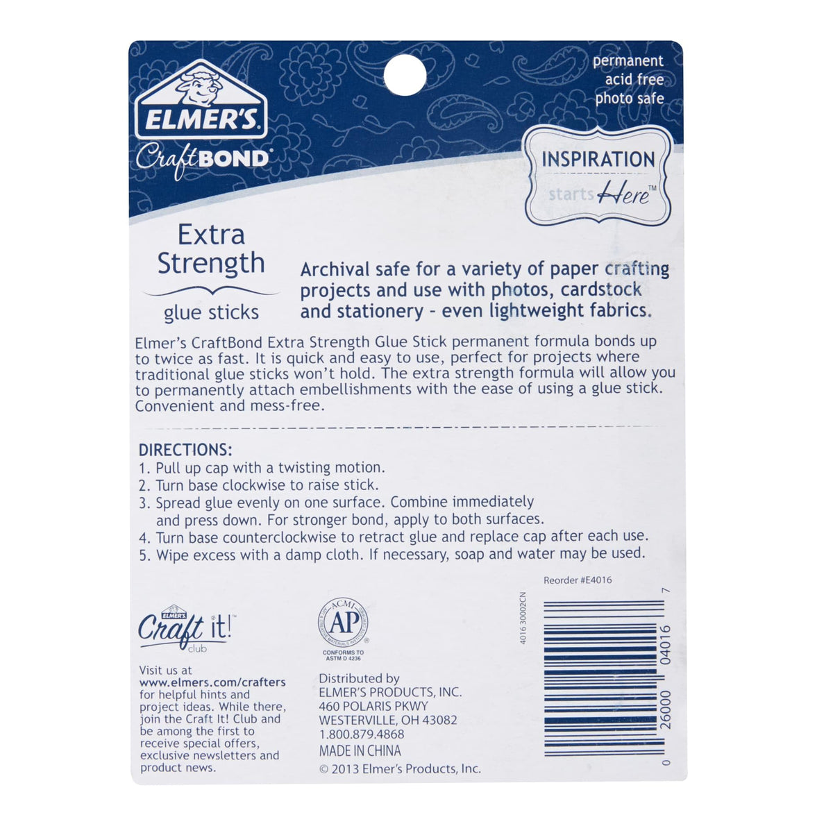 Elmer’s CraftBond Extra Strength Glue Sticks, 0.21-Ounces, 8 Count