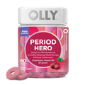 OLLY Period Hero Gummies, PMS Support Supplement,* Cran-Raspberry- 60 Count