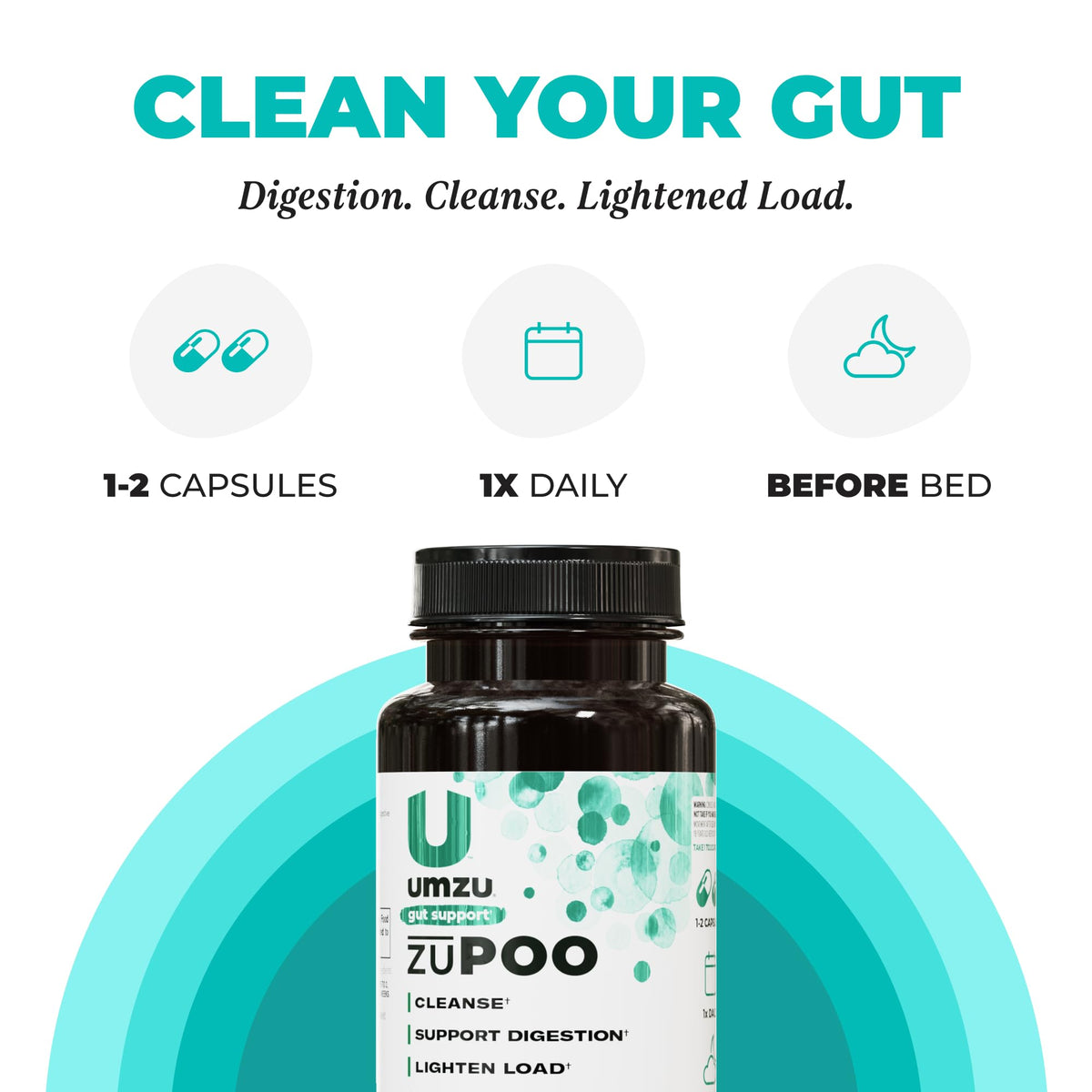 UMZU zuPOO Colon Cleanse Capsules, 30 Capsules