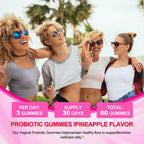 Suiyilary Feminine Probiotics Gummies for Women, Pineapple 60 Gummies