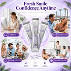 Purple Mouthwash Whitening Sachets 40 Pack, Color Correcting Mouthwash - Peroxide & Alcohol Free, Freshens Therabreath, Oral Care Supports, Mint Flavor