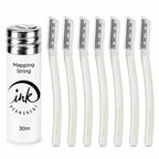 Ink Permanent Brow Mapping String, Black, 100 Ft Pre-Inked Thread for PMU | 100 ft black pre-inked mapping thread helps mark clean brow guide lines for shaping, symmetry checks, PMU and microblading.