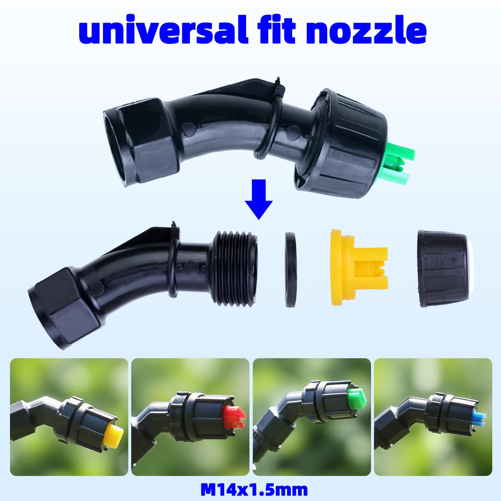 110° Flat Fan Spray Nozzles, 7PCS 0.1–0.6mm Sprayer Nozzle Tips