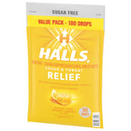 Buy now HALLS Relief Honey Lemon Sugar Free Cough Drops, Value Pack, 180 Drops at indiglob india