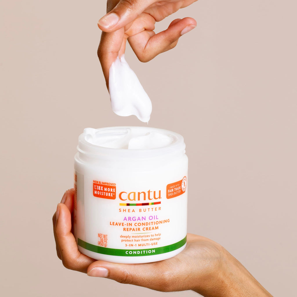Cantu Argan Oil Leave in Conditioning Repair Cream, 16 Ounce