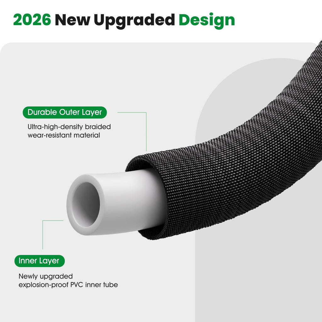 Garden Hose 50FT, Non-Expanding Water Hose Ultra Lightweight