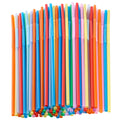 Bendy Disposable Plastic Drinking Straws 12.8" Long for 40oz Tumbler 100Pcs