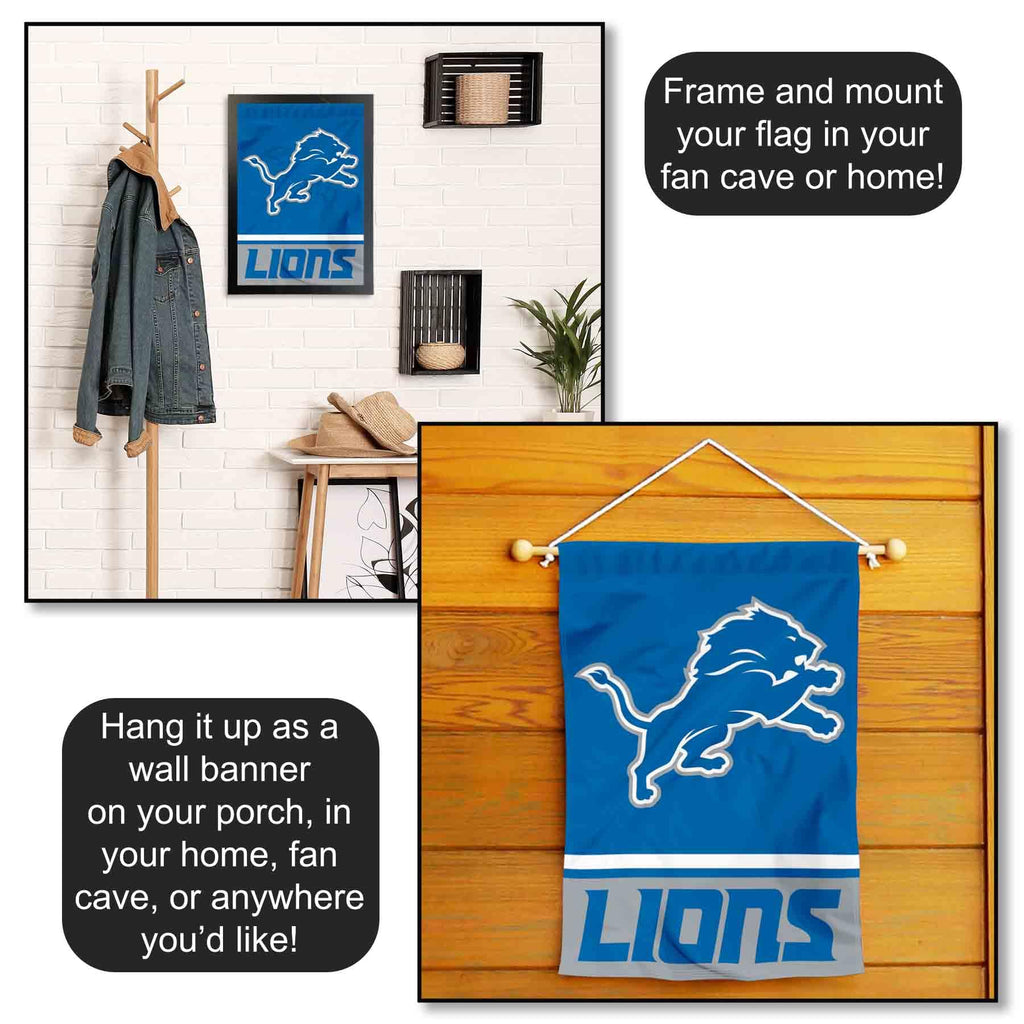 Detroit Lions Double Sided Garden Flag