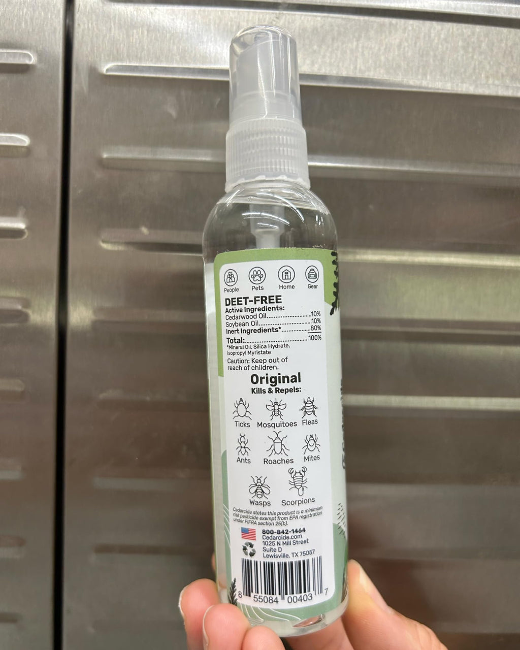 Cedarcide Original Bug Spray | Repel & Kill Fleas, Ticks, Mosquitoes, Mites, Ants & Chiggers | for use on People, Pets & Home | Natural Cedar Oil | Eco-Friendly | 4 Oz