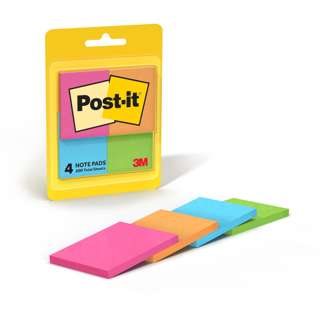 Post-it Notes, 1.38 x 1.88 in, Poptimistic Collection, 4 Pads