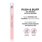 Sally Hansen Push & Buff 2-in-1 Cuticle Care Treatment Pen | Exfoliates, Polishes and Smooths Cuticles | Textured Tip for Instant Results | Easy, Mess-Free Nail Care on the Go