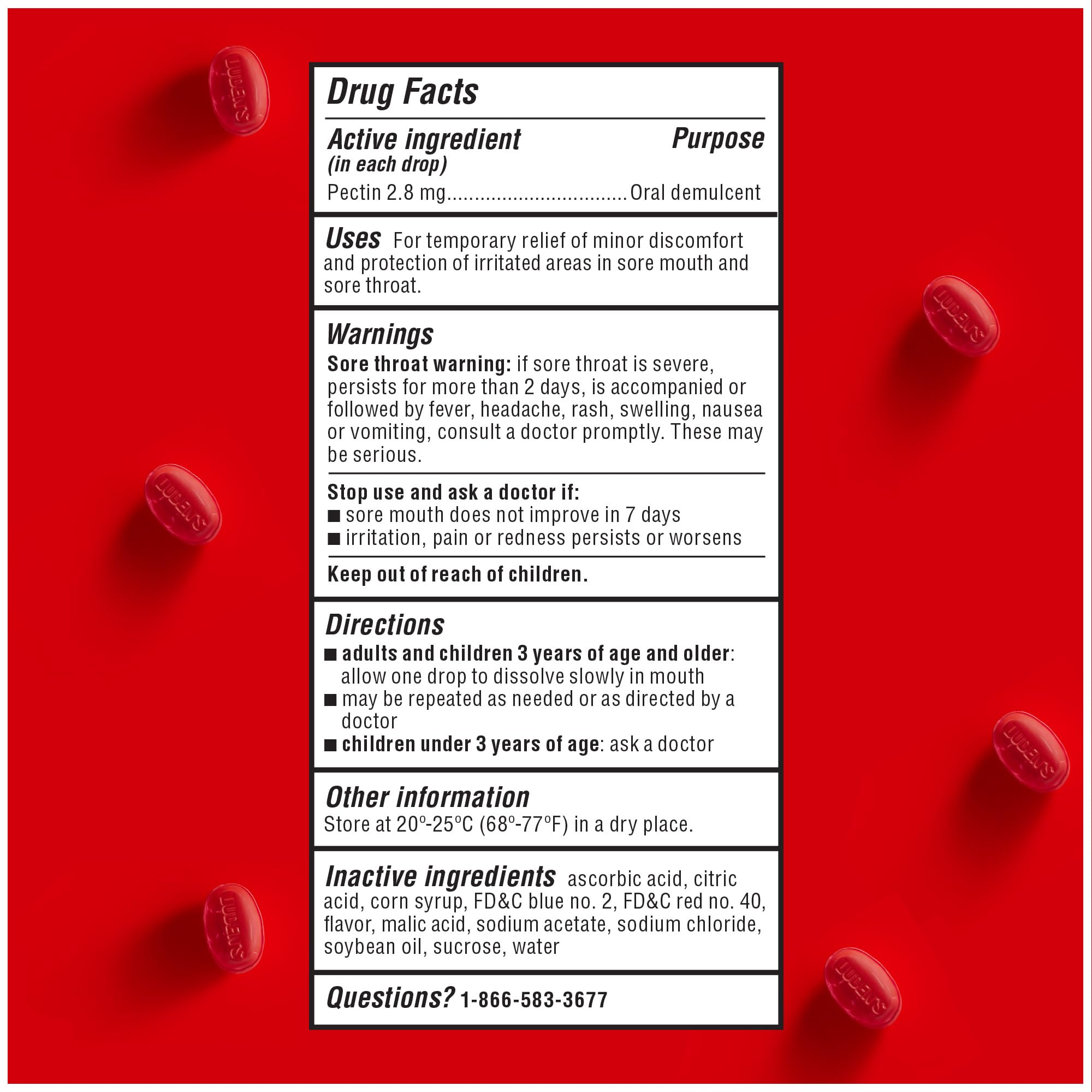 Buy now Luden's Sore Throat Relief Lozenges for Minor Everyday Irritation & Dry Mouth, Wild Cherry Flavored Drops, 90 Count at indiglob india