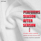 Cotton White Football Towel Quarterback - Hand Towels with Hook and Loop Closure - Versatile Sports Towels for Softball, Gym, Yoga, Golf - Men, Women, Youth