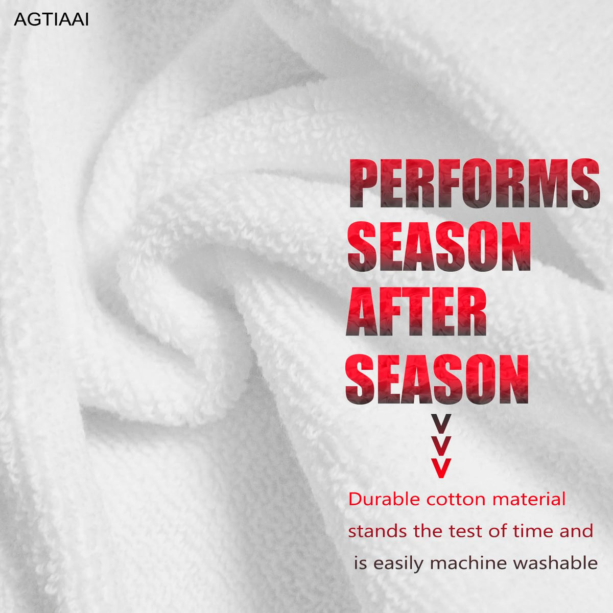 Cotton White Football Towel Quarterback - Hand Towels with Hook and Loop Closure - Versatile Sports Towels for Softball, Gym, Yoga, Golf - Men, Women, Youth