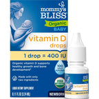 Mommy's Bliss Organic Baby Vitamin D Drops, No Artificial Color, 0.11 Fl Oz | Vitamin D3 that promotes healthy growth and bone development in newborns and up; 100 servings per pack
