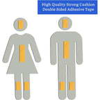 Buy now Brushed Aluminum Men's and Women's Bathroom Sign Figure Set - Men and Women Modern Restroom Sign - Bathroom Door Signs - Restroom Signs for Business - Bathroom Signage at indiglob india