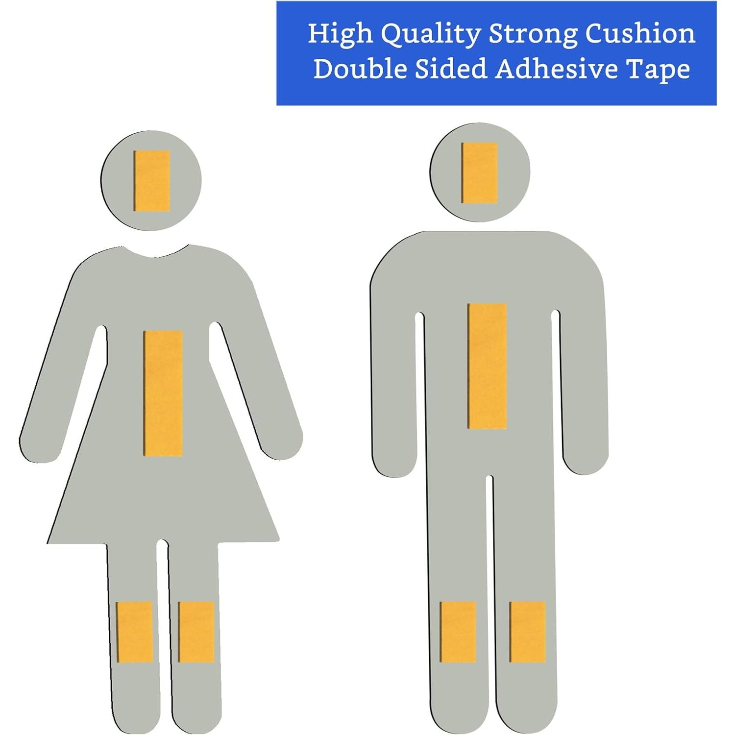 Buy now Brushed Aluminum Men's and Women's Bathroom Sign Figure Set - Men and Women Modern Restroom Sign - Bathroom Door Signs - Restroom Signs for Business - Bathroom Signage at indiglob india