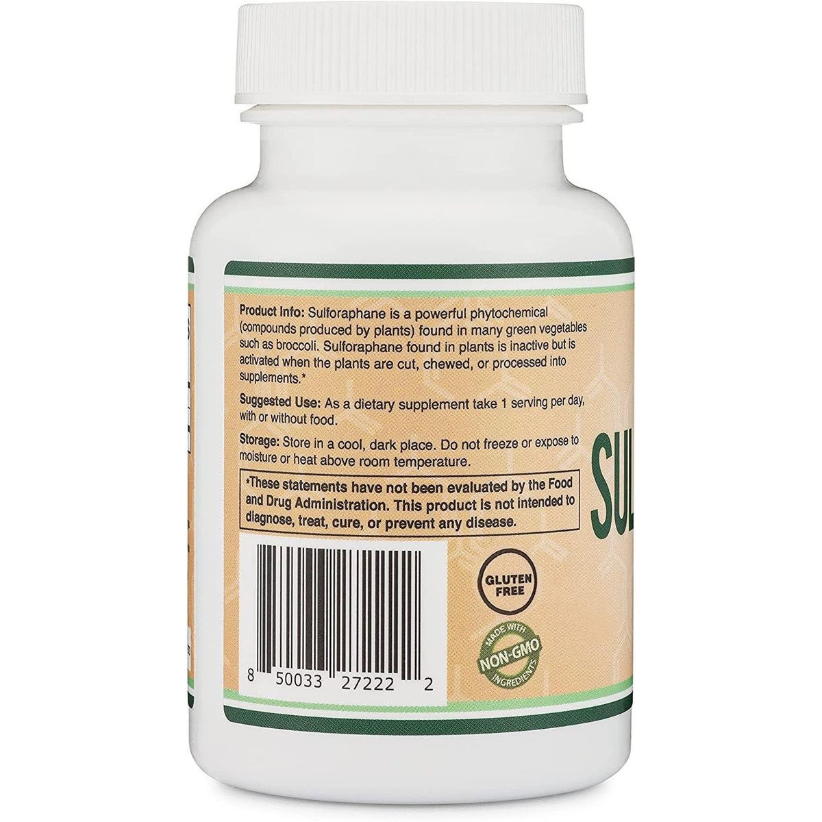 Sulforaphane Glucosinolate 20mg, Antioxidant + Detox, 120 Capsules