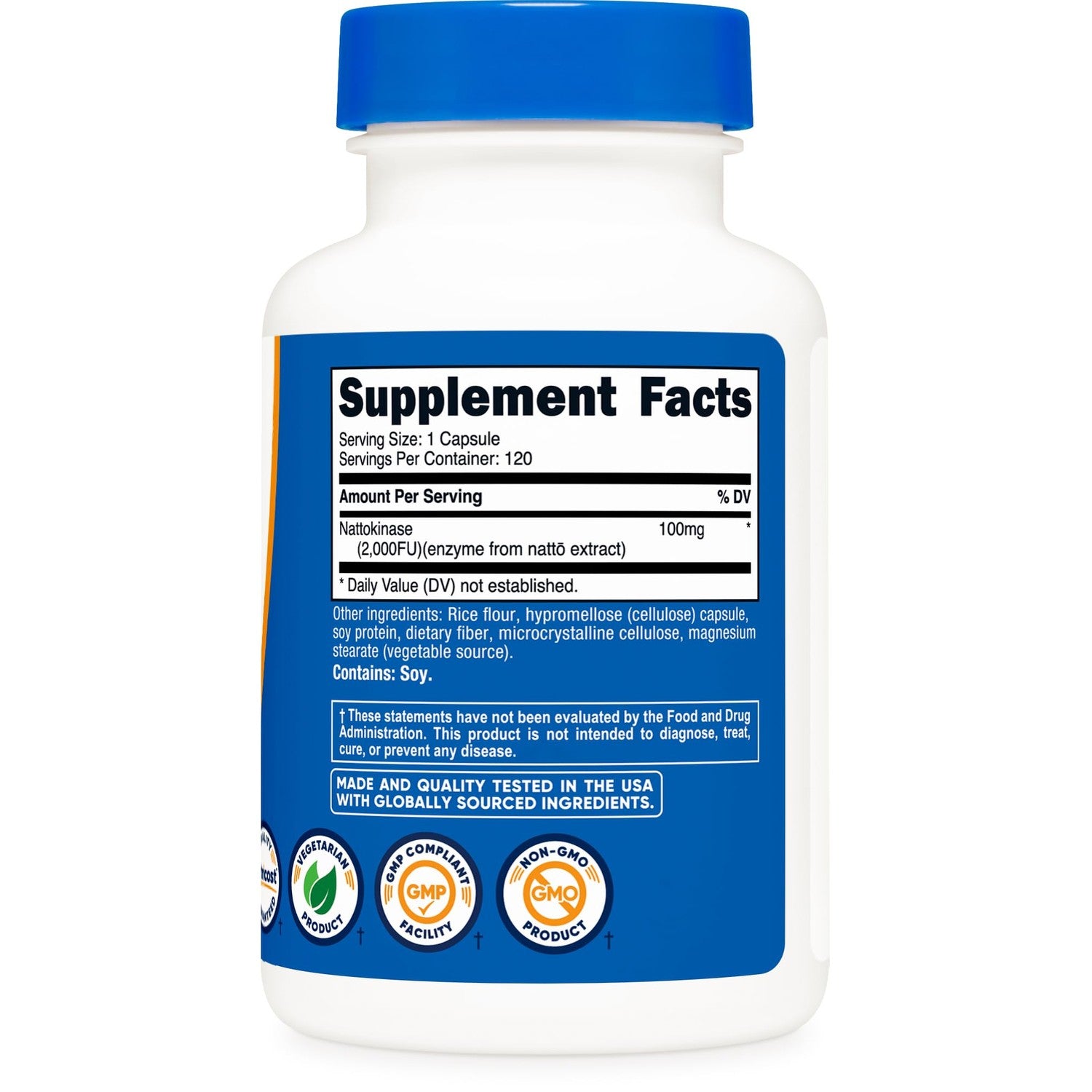 Nutricost Nattokinase 2,000FU, 120 Capsules, Gluten Free, GMO-Free | Vegetarian Friendly