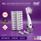 Michael Todd Beauty Sonicsmooth Pro+ Dermaplaning System & Eyebrow Trimmer | Peach Fuzz Removal, Dermaplane Razor for Women Face w/ 16 Blades & 2 Microsmooth Exfoliation Tips, LED Light, 3-Year Warranty