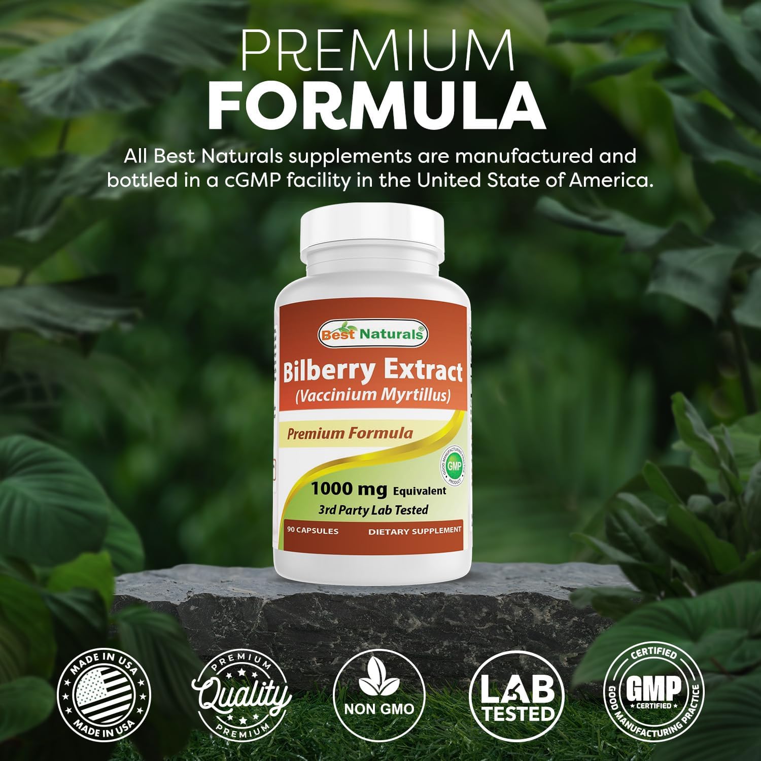 Buy now Best Naturals Bilberry Extract 1000mg Capsule (Non-GMO) Supports Healthy Vision, 90 Count at indiglob india