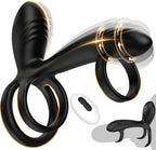 Vibrating Cock Ring with 360° Twisting G-Spot Stimulator – 2026 New Penis Sleeve Extender with 10 Vibration Modes, Penis Ring Couples Sex Toy for Clitoral & Testicle Stimulation, Adult Couple Vibrator