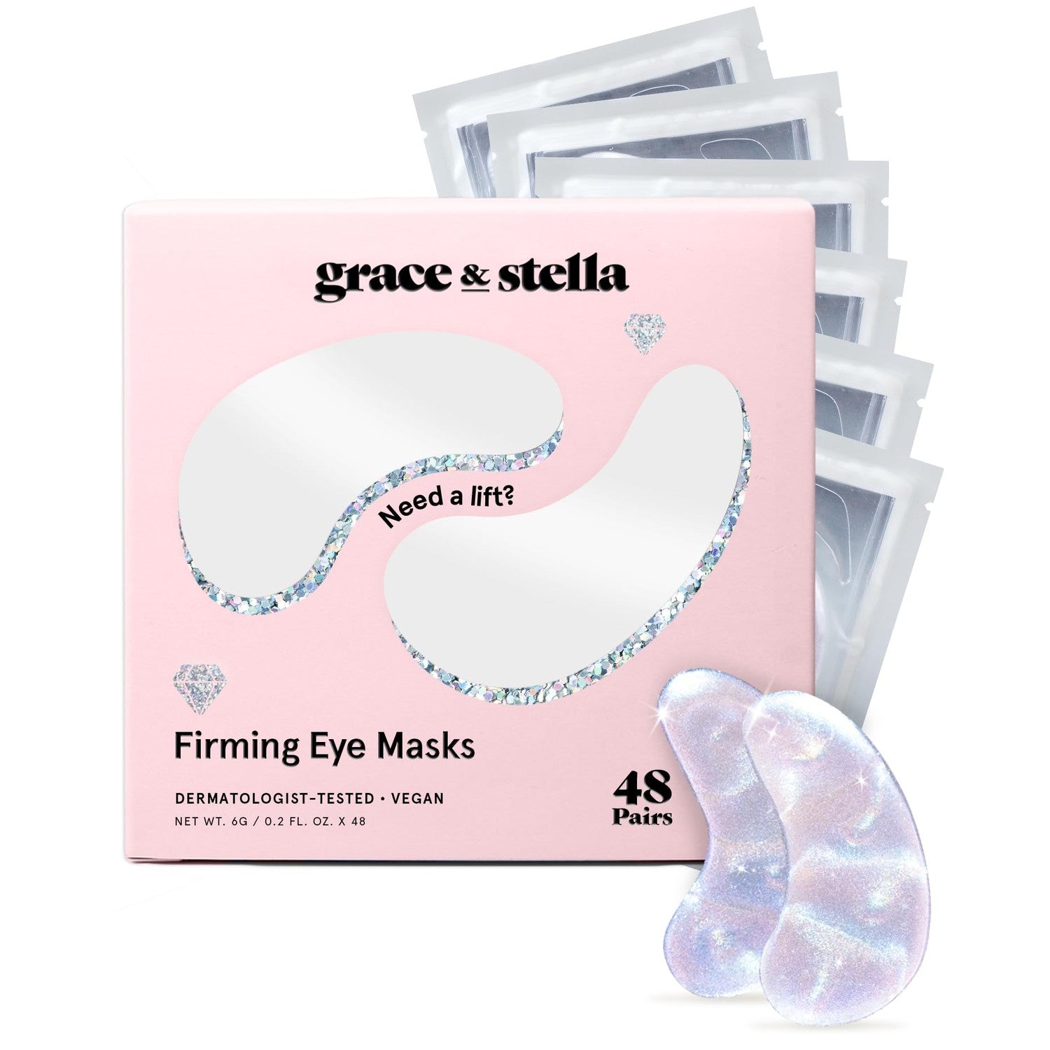 Buy now grace & stella Retinol Under Eye Patches for Puffy Eyes & Dark Circles - Restoring Gel Under Eye Masks with Hyaluronic Acid - Bridesmaid Gifts, Birthday Gifts for Women (Purple, 24 Pairs) White (48 Pairs) at indiglob india