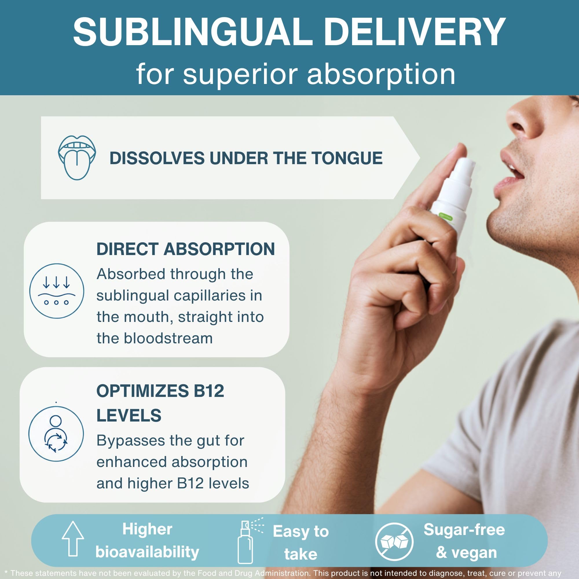 Igennus Super Vitamin B12 Complex 5000mcg Sublingual Spray, 45 Servings | Methylated, three bioactive forms; methylcobalamin, adenosylcobalamin & hydroxocobalamin, high-strength liquid spray, vegan