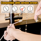 12 Pcs Crevice Cleaning Brush, Straw Brush for Bathroom, Kitchen and Window