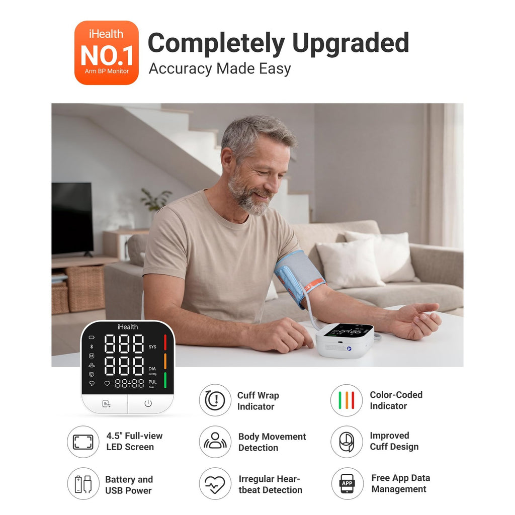 iHealth Track Pro Upper Arm Blood Pressure Monitor for Home Use