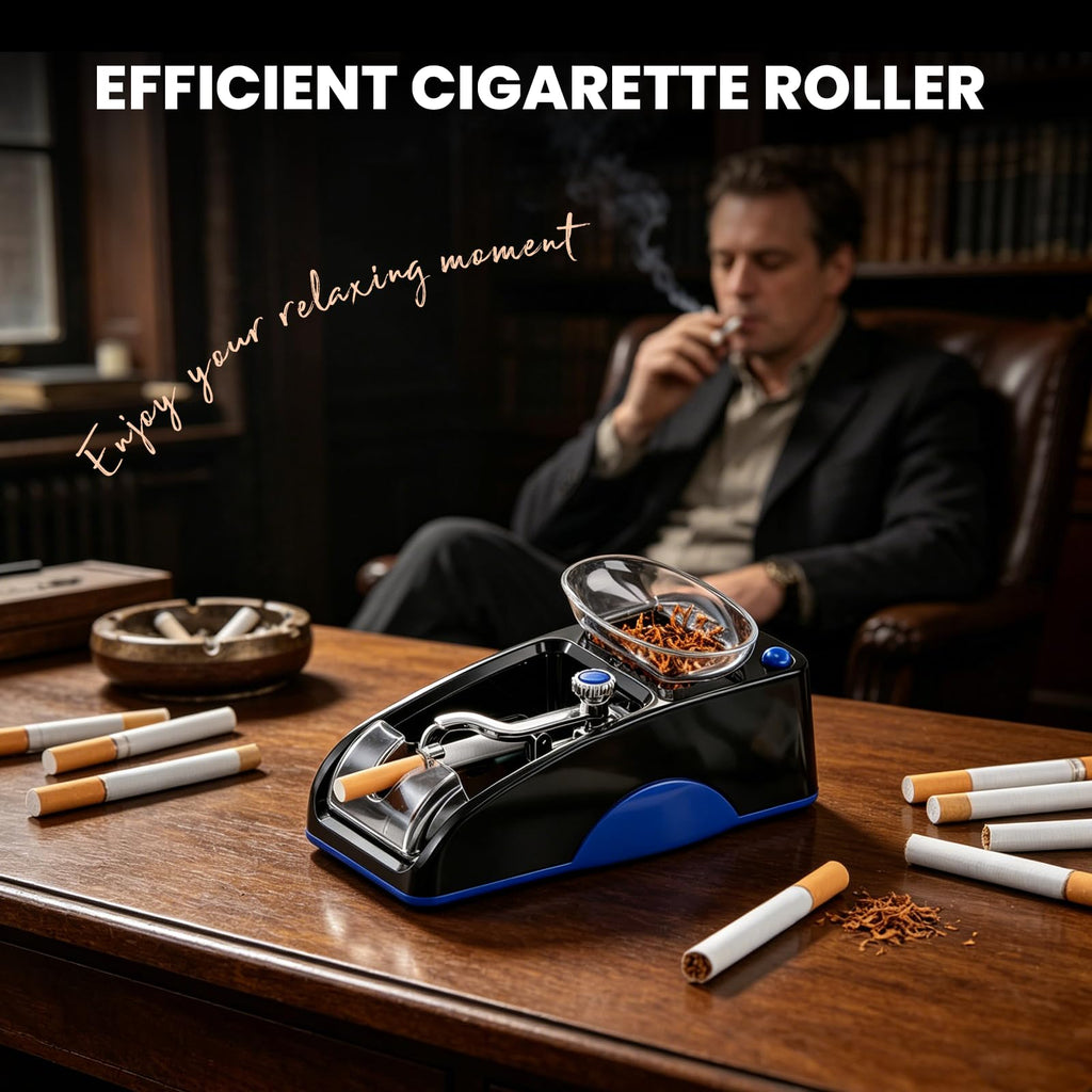 NEWTRY Cigarette Rolling Machine, Electric Automatic Roller 0.26"Tube, Blue