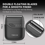 VIKICON Electric Foil Shaver for Men, Compact Portable Mini Razor for Face