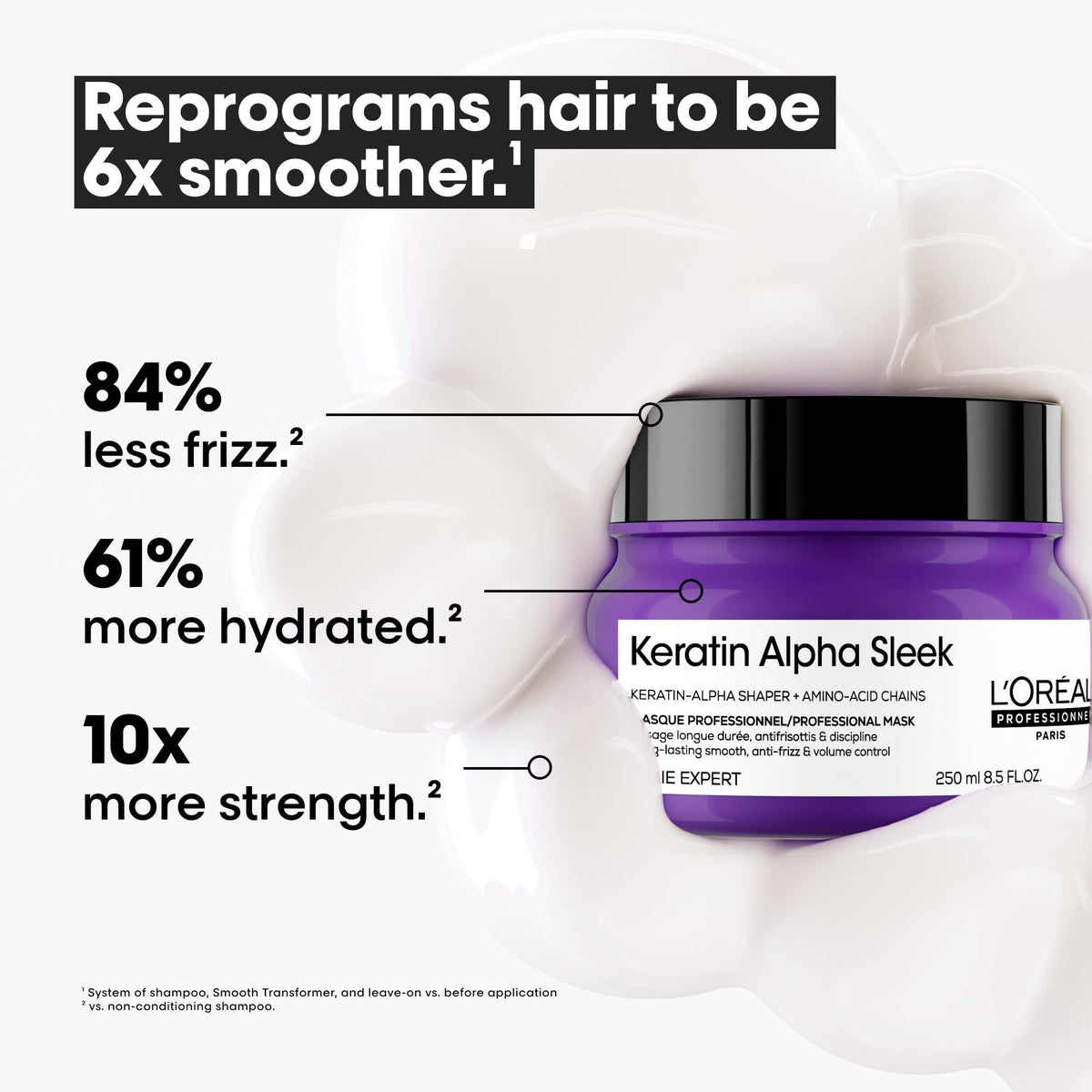 L'Oréal Professionnel Keratin Alpha Sleek Hair Mask – For Frizzy Hair