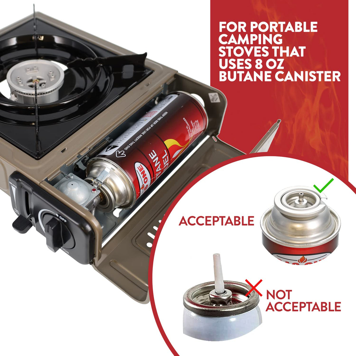 Gasone Butane Fuel Canister (4pack)