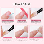 CurvLife 10g Semi Solid Nail Glue for Press Ons with 15ml Nail Glue Remover | No UV/LED Lamp Needed, Gap-Filling Air-Dry Nail Tips Glue Gel For Press on nails and Non-Acetone Gentle Remover