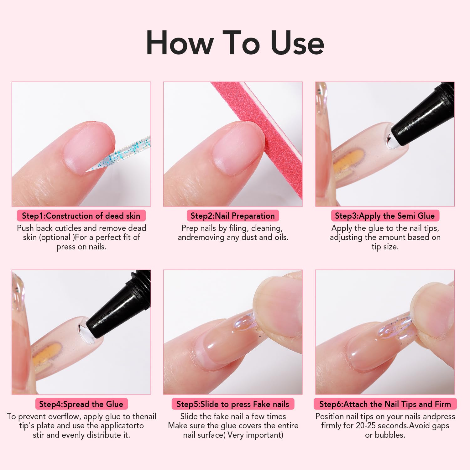 CurvLife 10g Semi Solid Nail Glue for Press Ons with 15ml Nail Glue Remover | No UV/LED Lamp Needed, Gap-Filling Air-Dry Nail Tips Glue Gel For Press on nails and Non-Acetone Gentle Remover