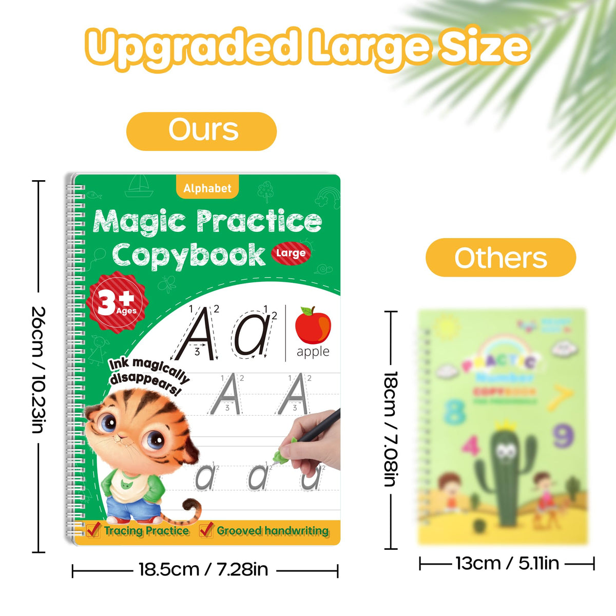 Large Magic Grooved Writing Practice Books for Kids 3-8 Learn to Write