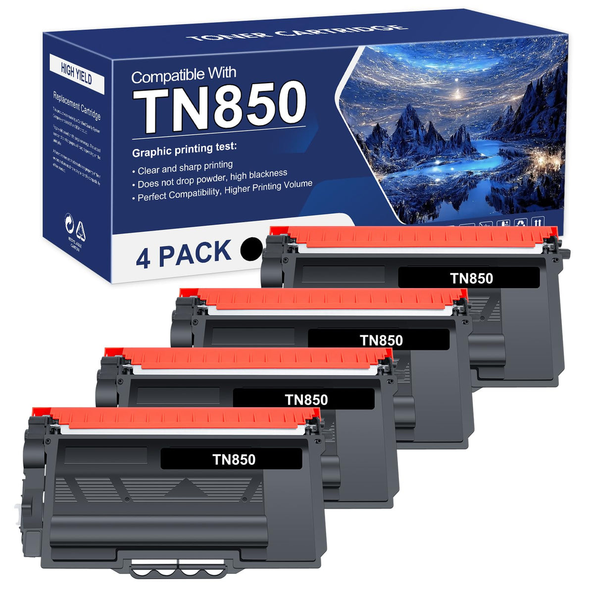 TN850 TN820 for Brother TN 850 TN-820/TN-850 820 High Yield Toner Cartridge