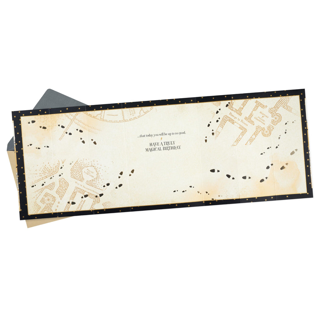 Hallmark Harry Potter Birthday Card (Marauders Map)