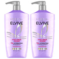 L'Oreal Paris Elvive Hyaluron Plump Shampoo and Conditioner Set for Dry, Dehydrated Hair, 72H Hydrating Hair Care, Infused with Hyaluronic Acid Complex, 53 Fl Oz Set