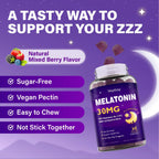 Melatonin 30mg Gummies for Adults - Sugar Free Melatonin Gummies | Maximum Strength with Magnesium, B6, GABA & Botanical Blend - Non-Habit Forming, Vegan, Non GMO, Natural Mixed Berry Flavor