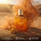 BellaVita Luxury Honey Oud Eau de Parfum | 100 ml | Unisex Perfume | Unisex Perfume with long-lasting Honey Oud Eau de Parfum, perfect for daily wear, special occasions and gifting