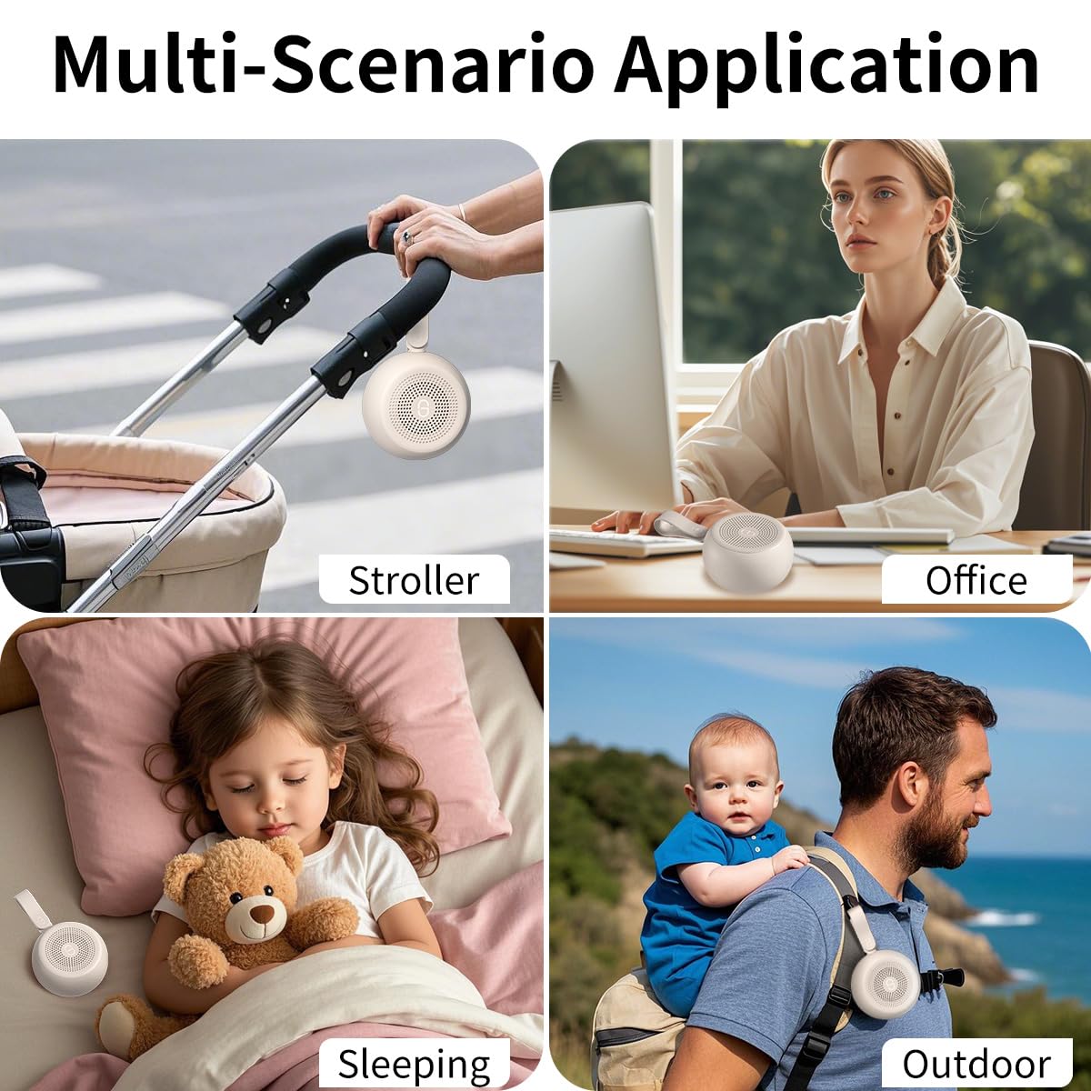 Easysleep White Noise Sound Machine Portable Sleep Machine for Baby Adult with 30 Soothing Sounds 12 Night Light Colors 4 Timer Memory Function Rechargeable Noise Machines for Sleeping, Office