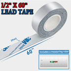 2 Grams Per Inch Golf Lead Tape | 1/2''x 60'' Adhesive Lead Tape | Add Swing Weight for Golf Tennis Racket Pickleball Paddle Adjust Weight