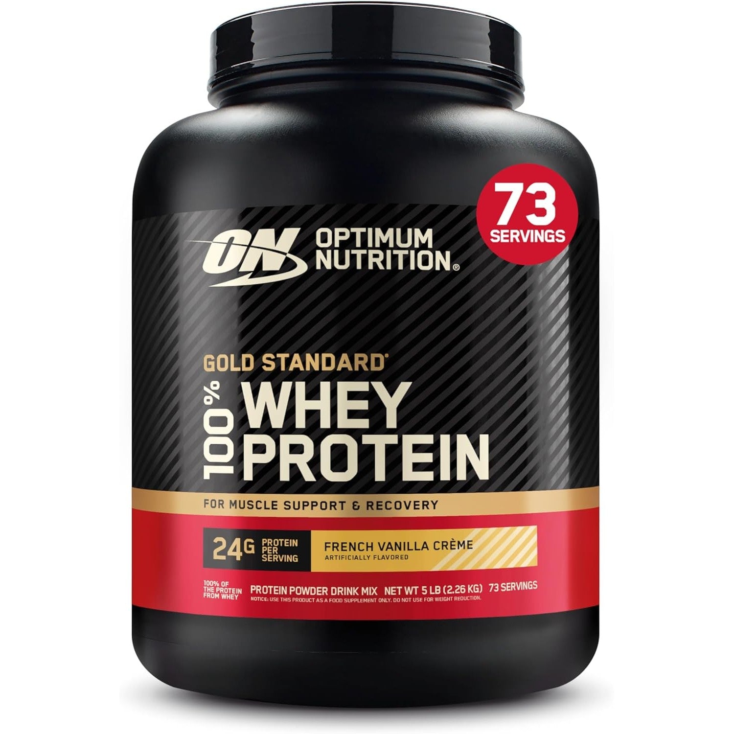 Buy now Optimum Nutrition Gold Standard 100% Whey Protein Powder, Banana Cream, 5 Pound (Packaging May Vary) French Vanilla Cr??me 5 Pound (Pack of 1) at indiglob india