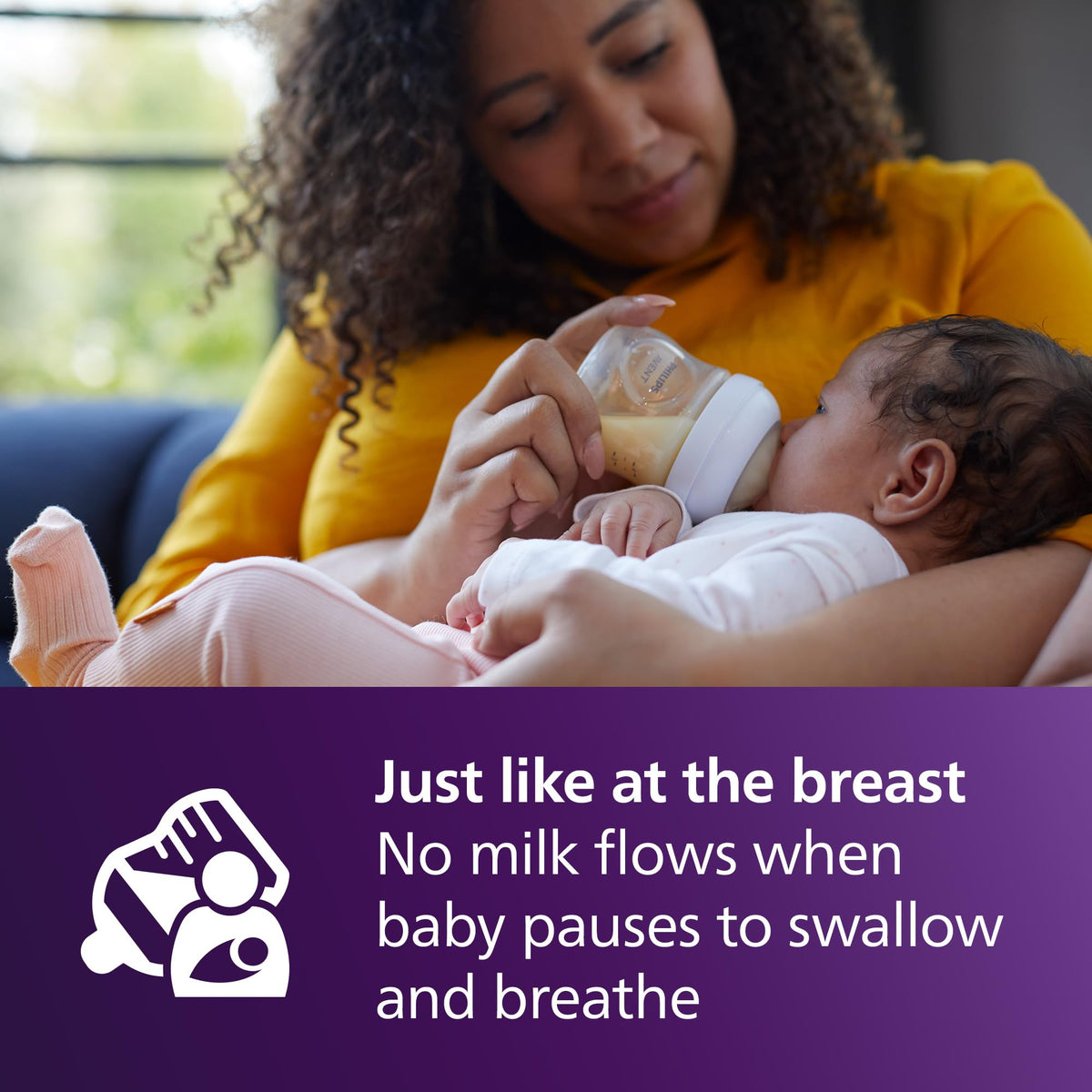 Philips Avent Natural Baby Bottles, Slow Flow, 4 oz, BPA-Free, 2-Pack