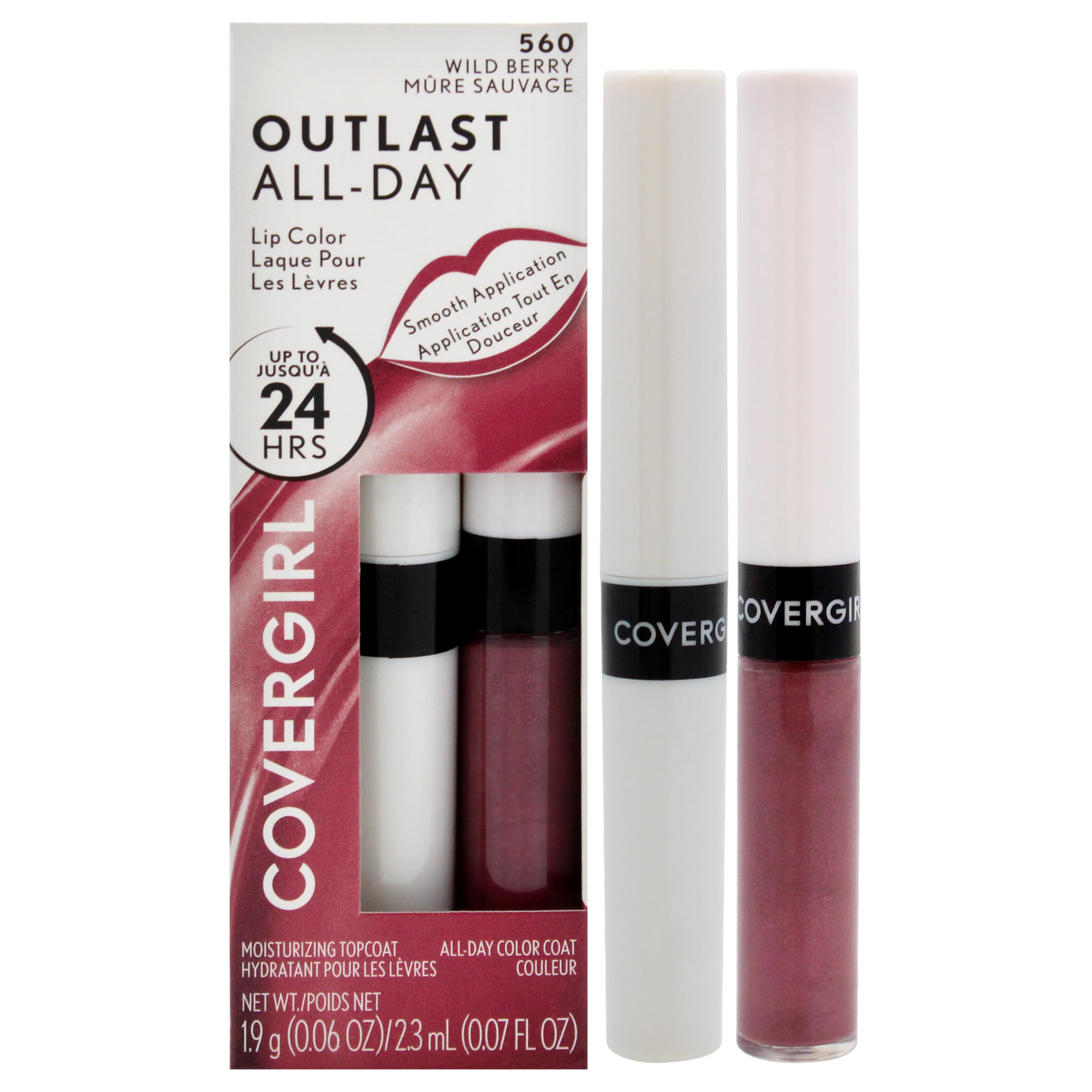 Buy now COVERGIRL Outlast All-Day Lip Color With Topcoat, Red Hot Wild Berry 1 Count (Pack of 1) at indiglob india